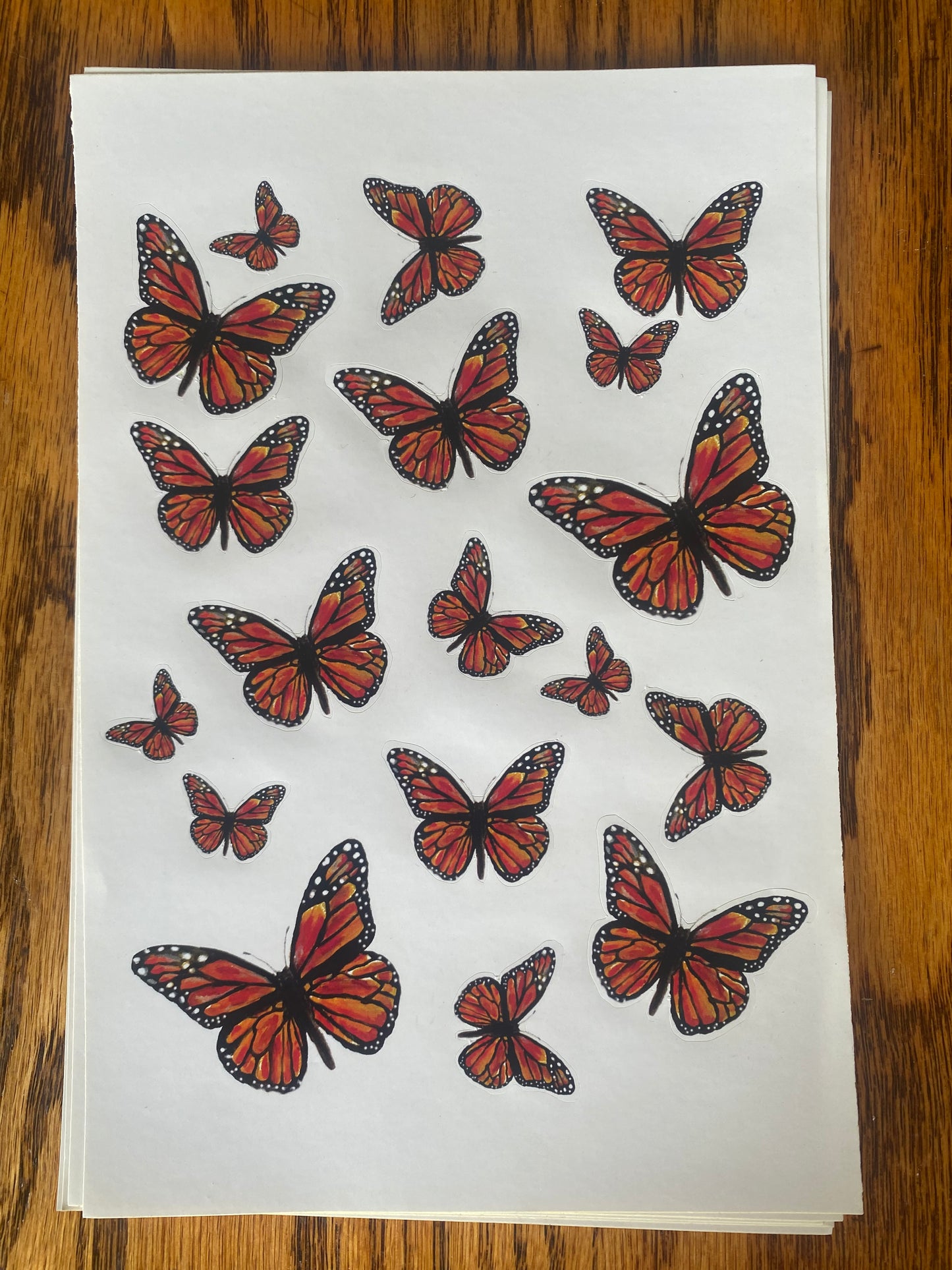 Monarch Butterfly Sticker Sheet